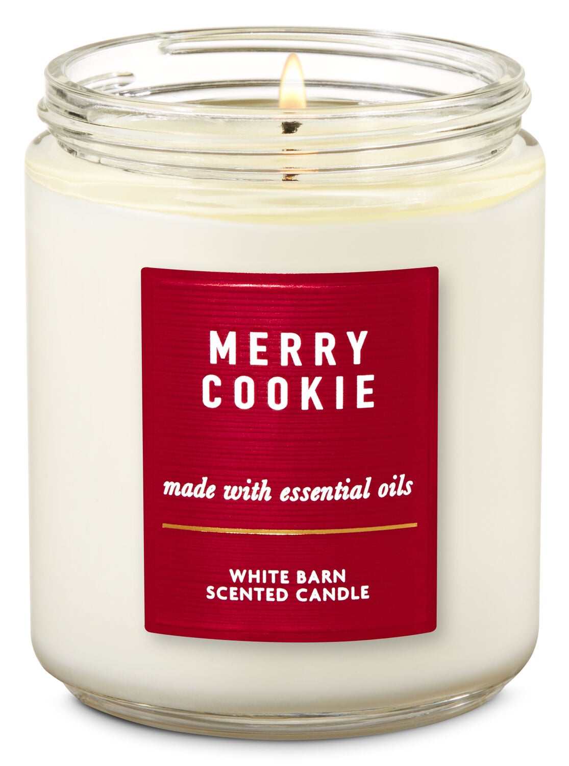 White Barn Merry Cookie Single Wick Candle - Bath And Body Works