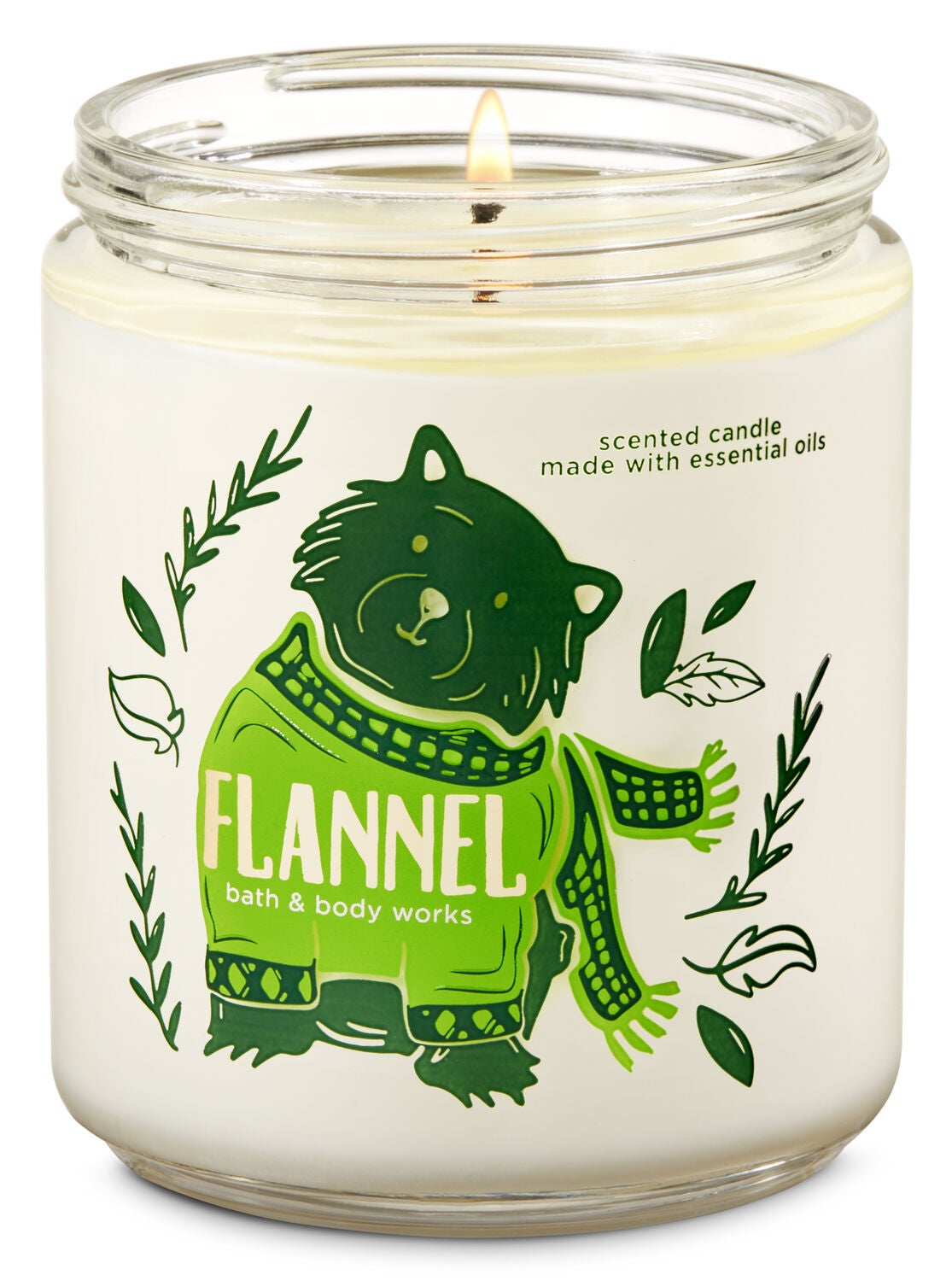 Flannel Single Wick Candle - Bath And Body Works