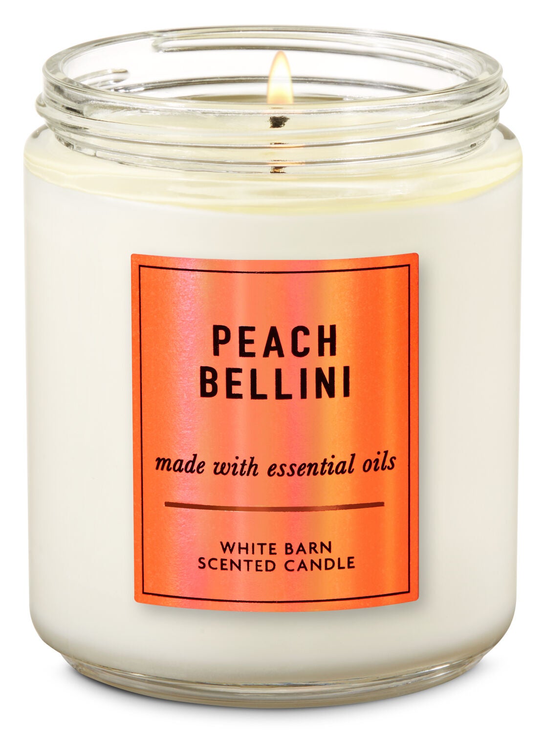 Peach Bellini Single Wick Candle - Bath And Body Works