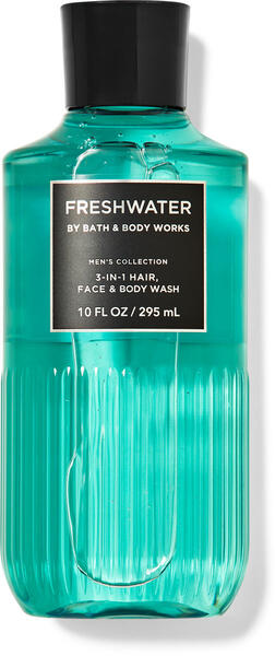 Bath and Body Works For Men Bourbon 3-in-1 Hair, Face & Body Wash - Value  Pack lot of 2 - Full Size (Freshwater)