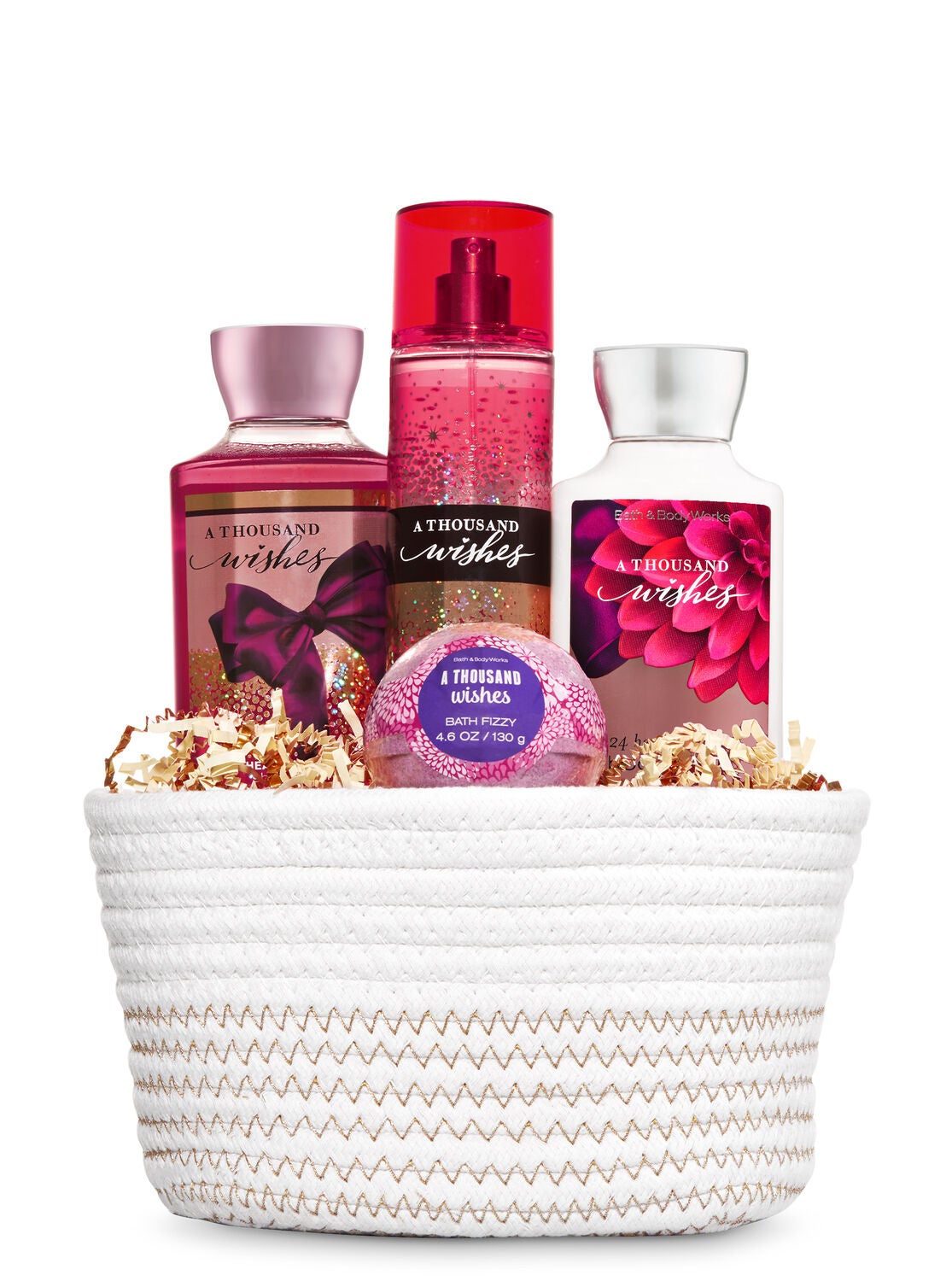 A Thousand Wishes White Basket Gift Set - Bath And Body Works