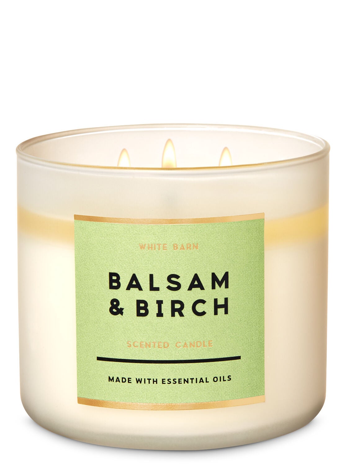 White Barn Balsam & Birch 3-Wick Candle - Bath And Body Works
