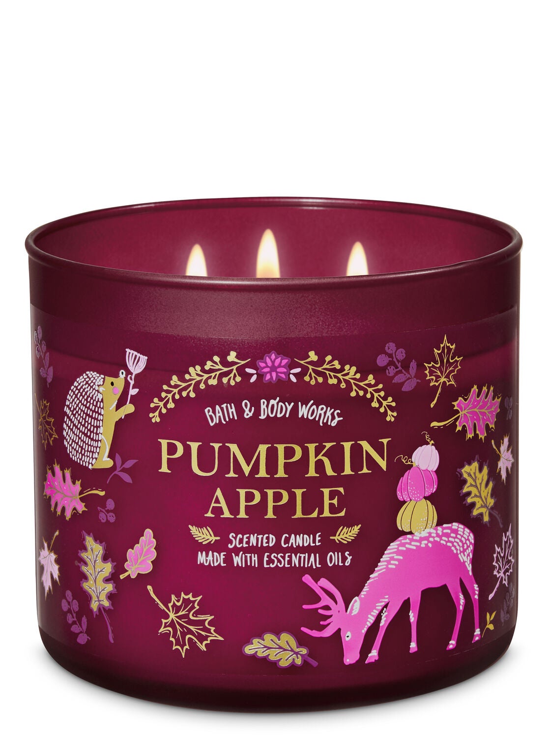 Pumpkin Apple 3-Wick Candle - Bath And Body Works