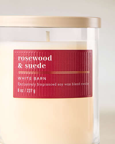Rosewood & Suede Single Wick Candle
