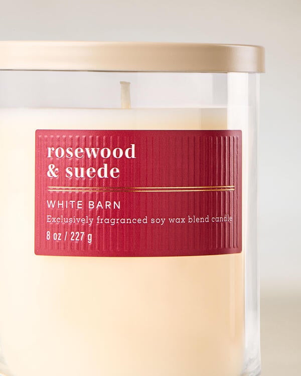 Rosewood & Suede Single Wick Candle