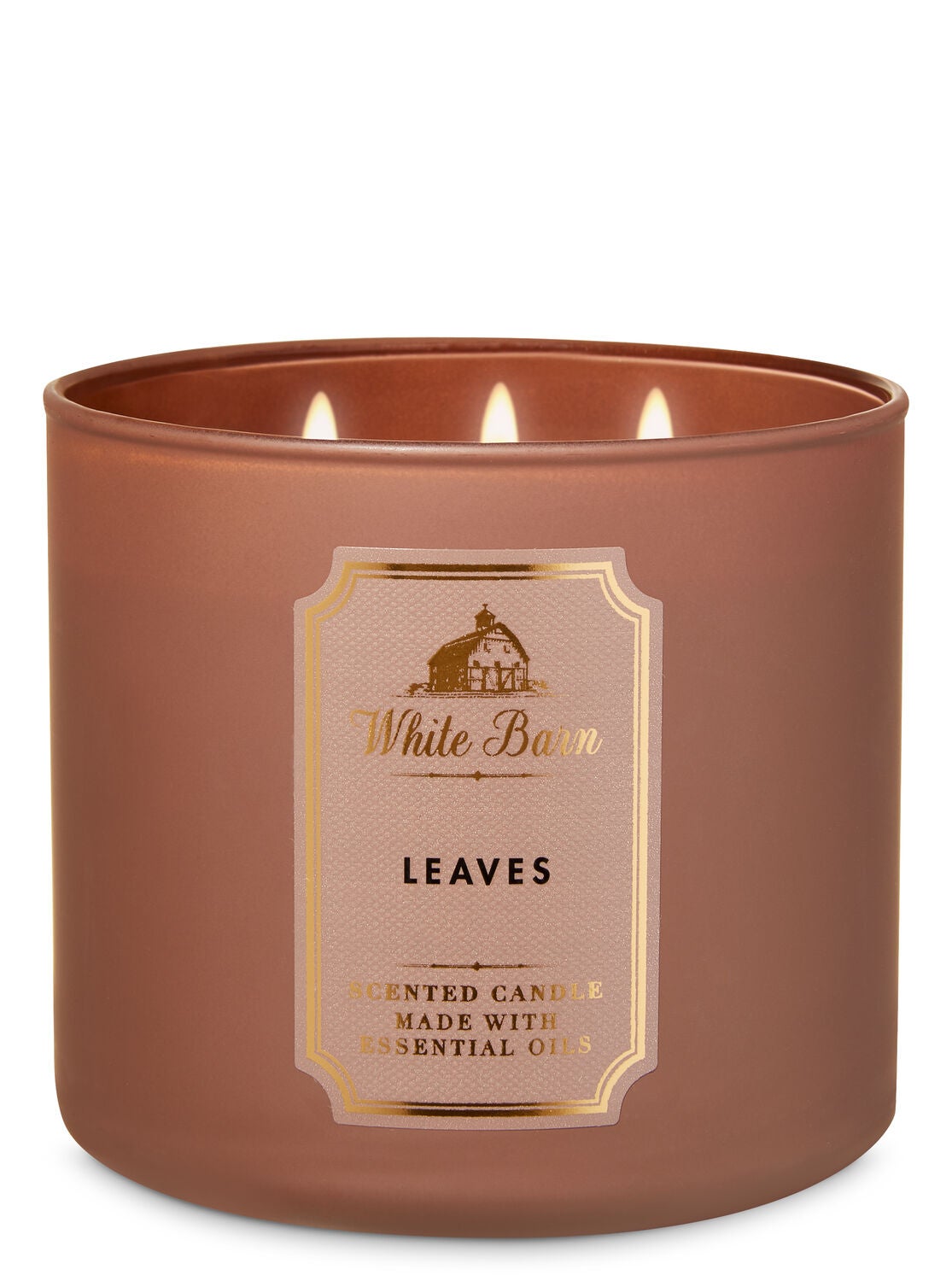 White Barn Leaves 3-Wick Candle - Bath And Body Works