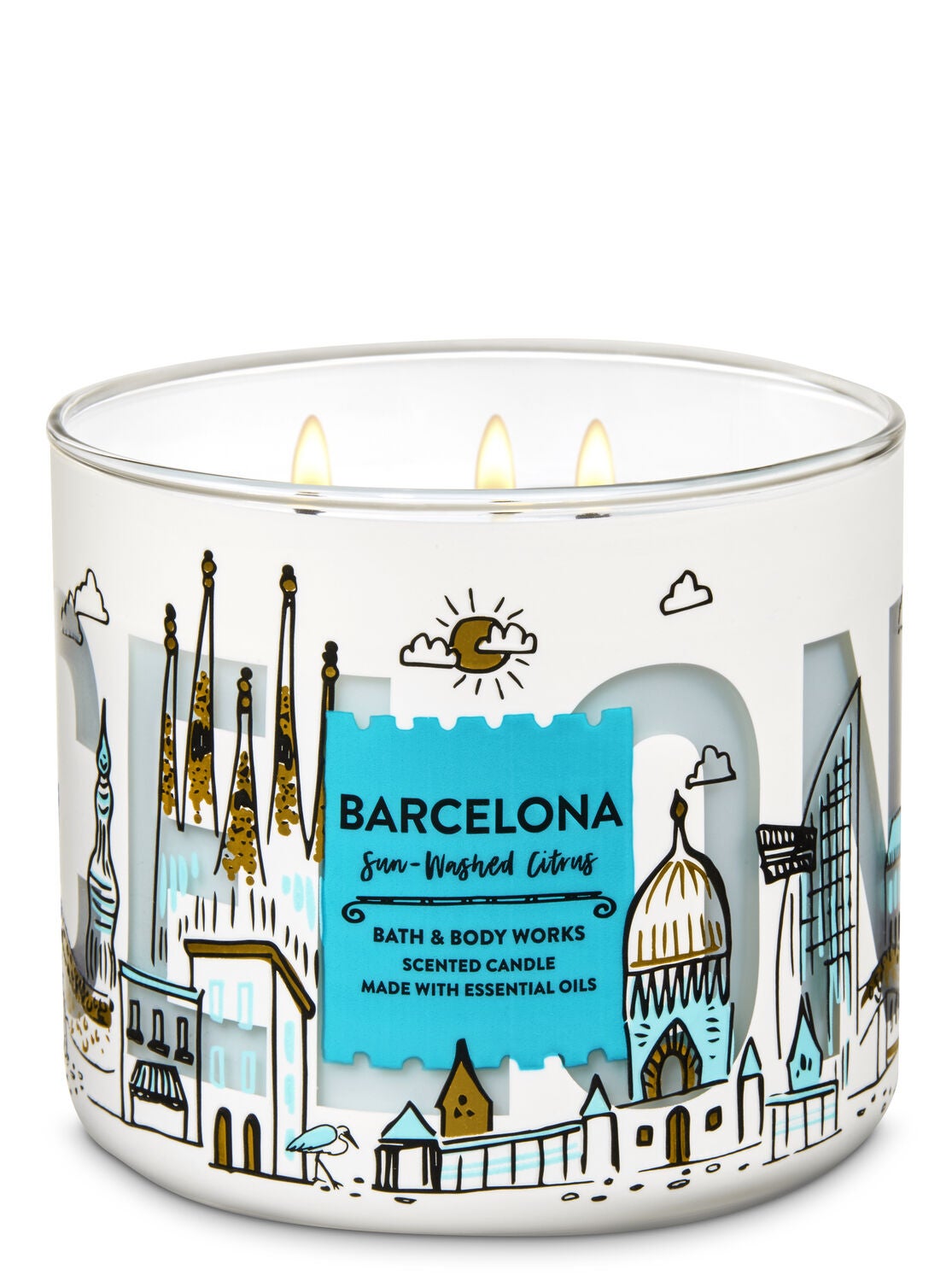 Sun-Washed Citrus 3-Wick Candle - Bath And Body Works