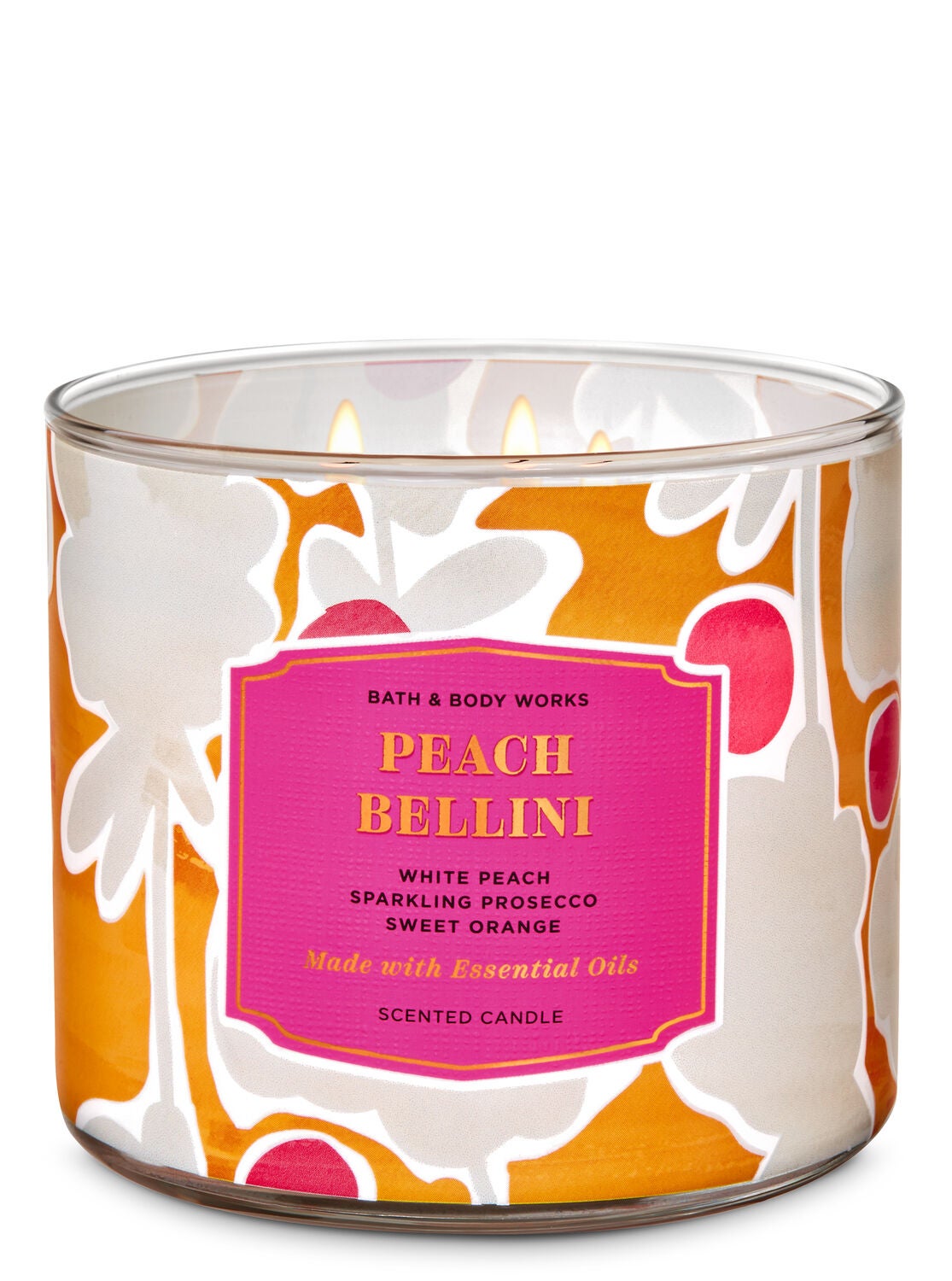 Peach Bellini 3-Wick Candle - Bath And Body Works