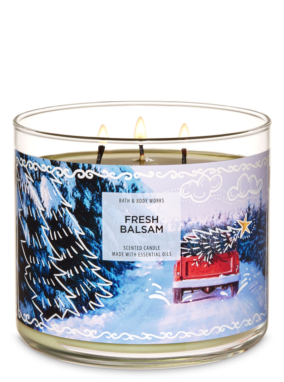 Fresh Balsam 3-Wick Candle - Bath And Body Works