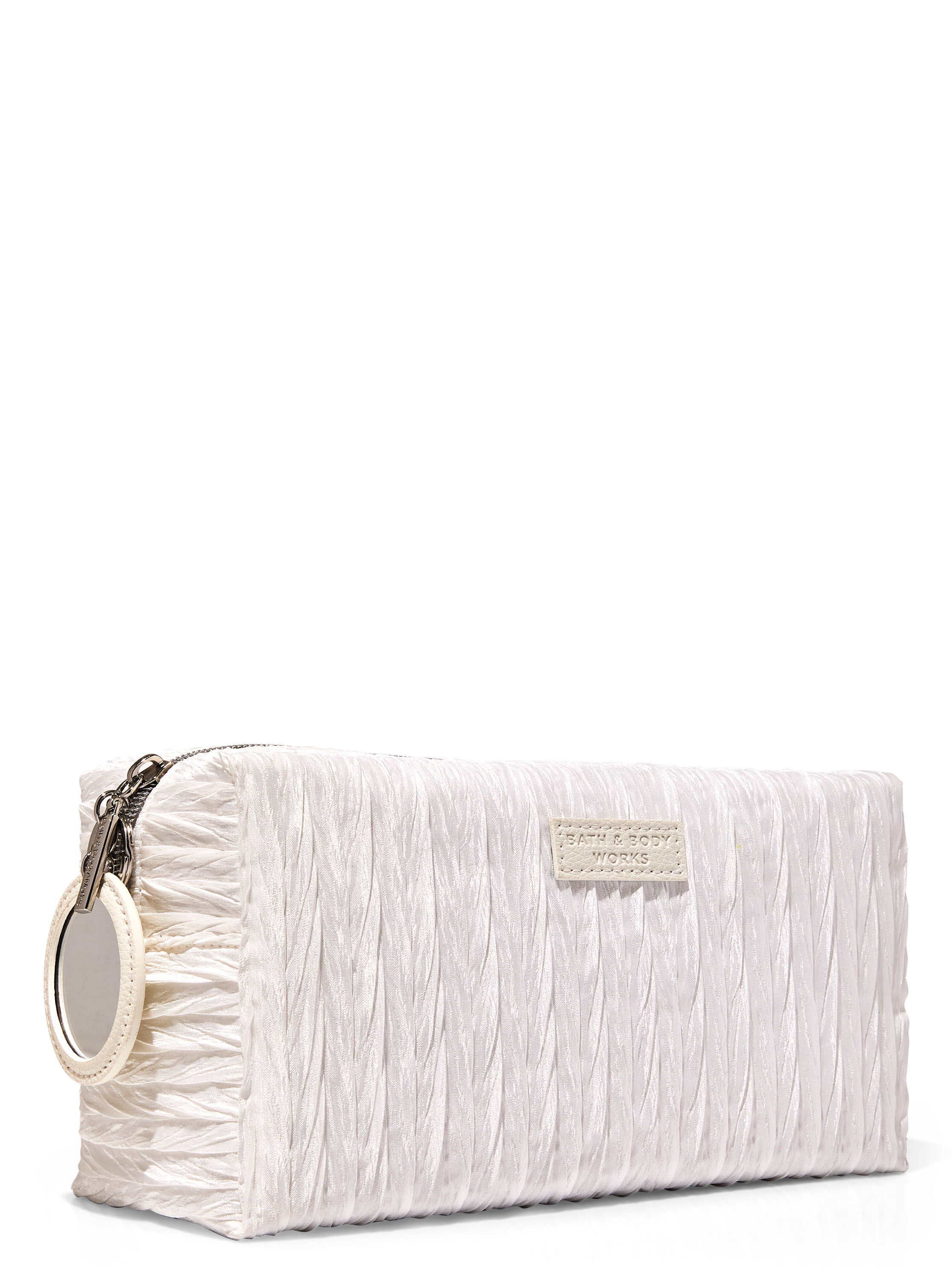 White With Mirror Cosmetic Bag