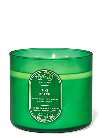 Tiki Beach 3Wick Candle White Barn Bath & Body Works