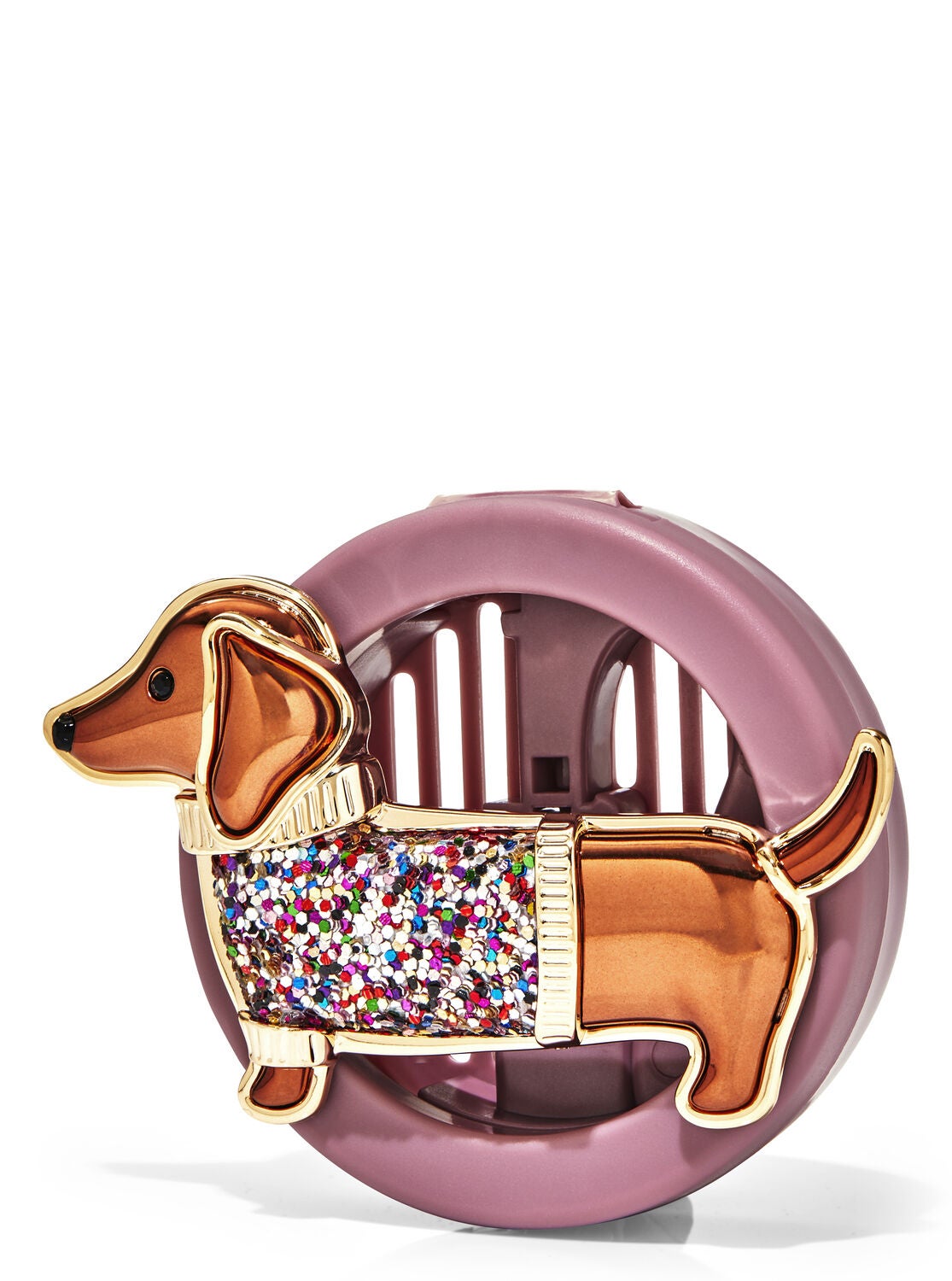Dressy Dachshund Visor & Vent Clip Car Fragrance Holder