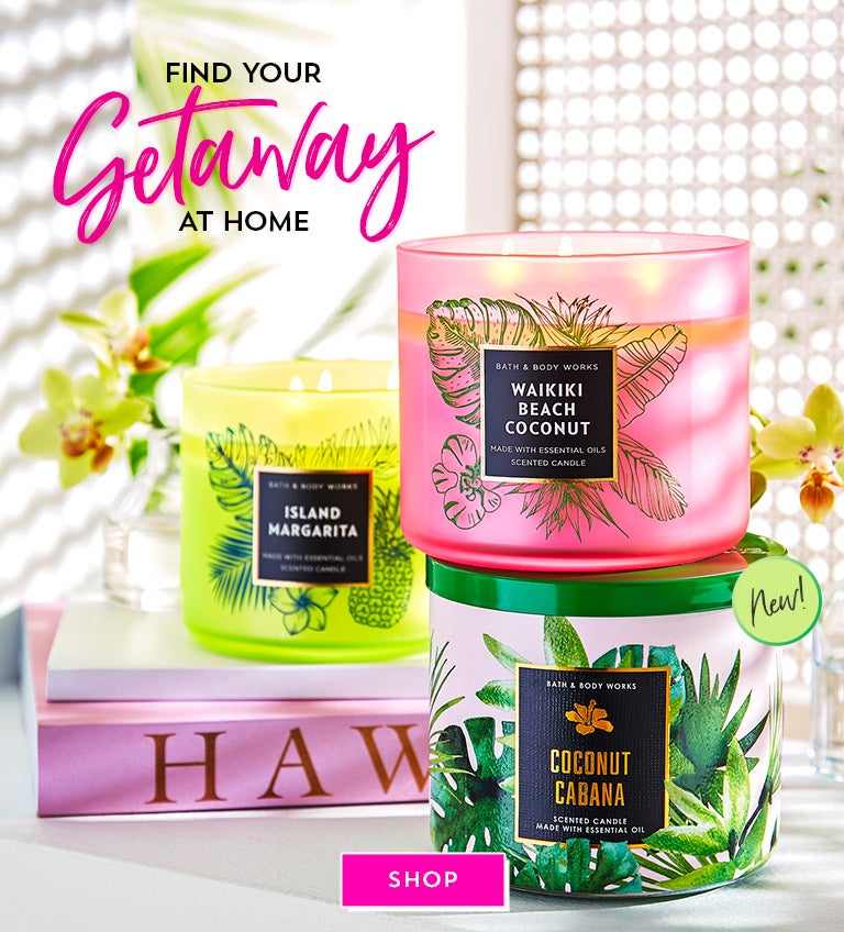 Find your getaway at home. Shop.