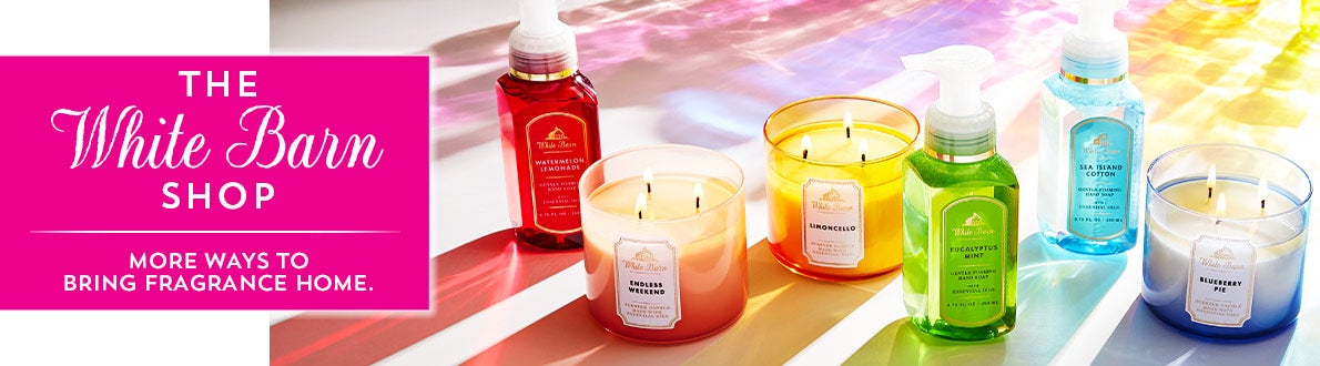The White Barn Shop. More ways to bring fragrance home.