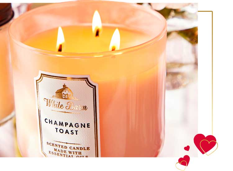 Champagne scented candle
