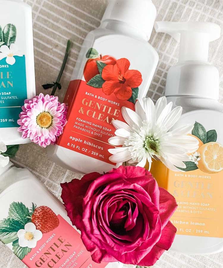 Foaming hand soaps at Bath and Body Works