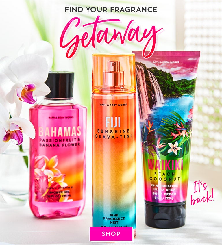 It's back! Find your fragrance getaway. Shop.