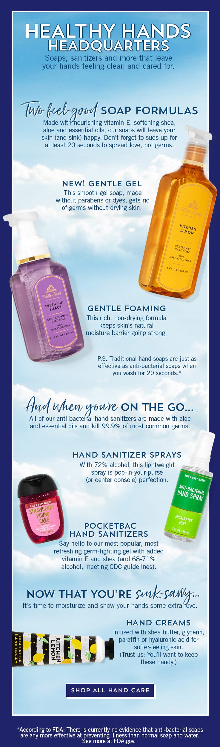 Hand Soap, Sanitizer & PocketBac Bath & Body Works