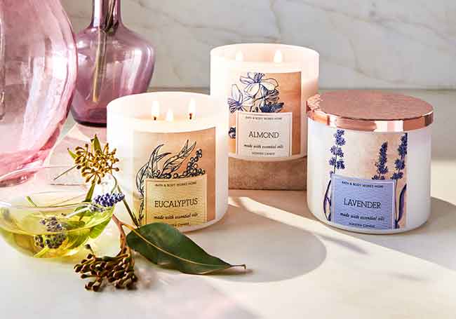 Natural candles collection