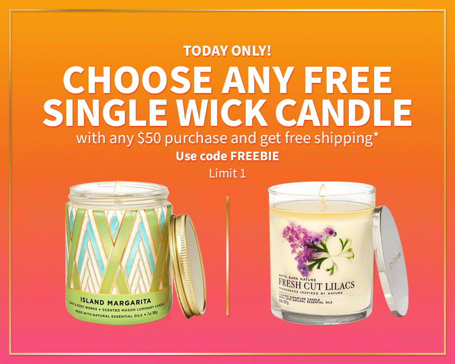 Single Wick Scented Candles Bath & Body Works