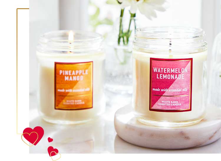 Fruit scented candle