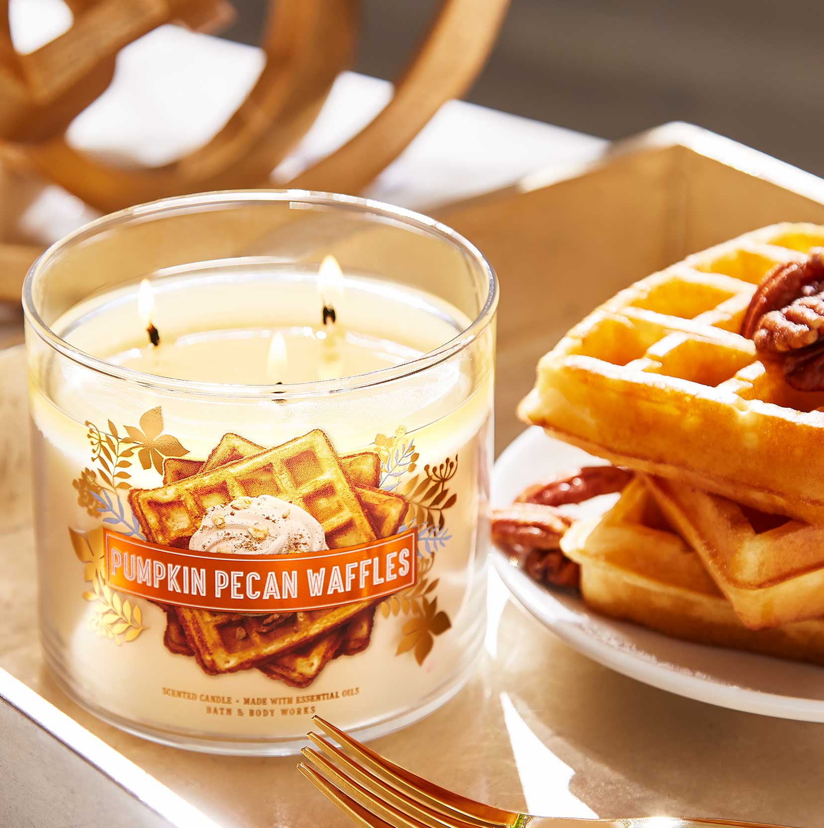 Pumpkin Pecan Waffles 3-Wick Candle