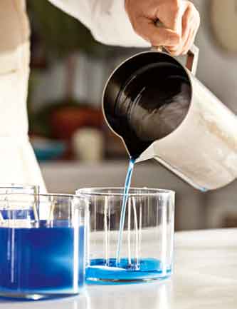 Candle wax pour