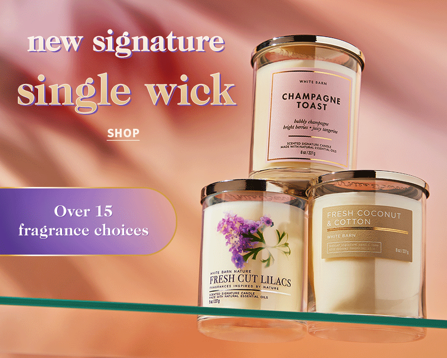 Single Wick Scented Candles Bath & Body Works