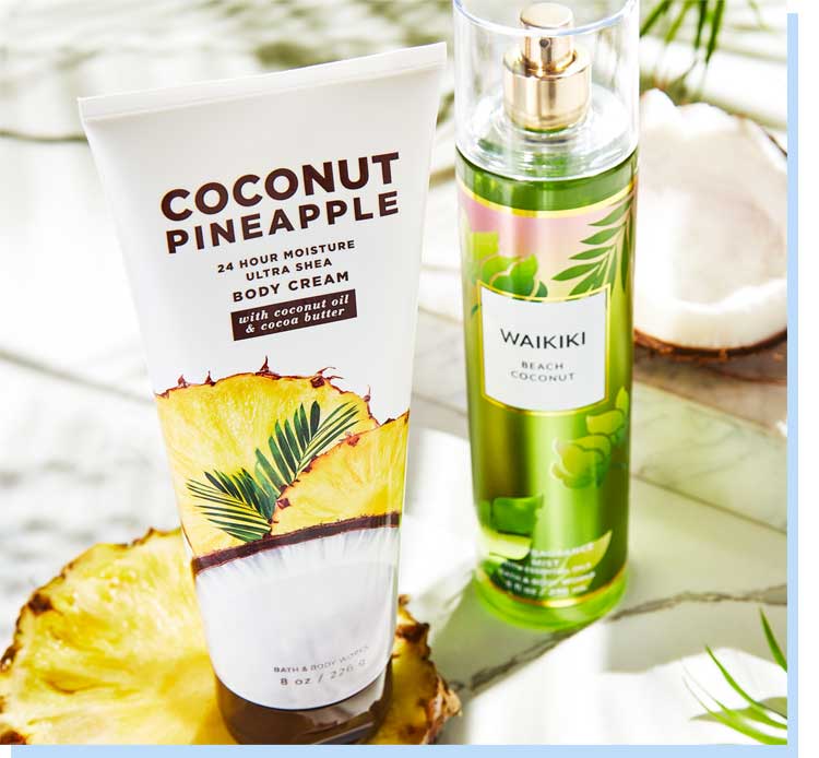 Tropical body care gift set for mom