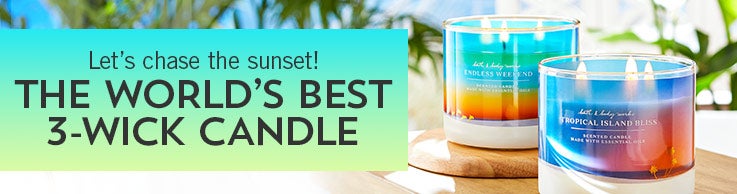 Let's chase the sunset! The world's best 3-wick candle.