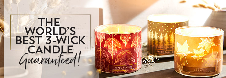3-Wick Candles: $10 Off – Bath & Body Works