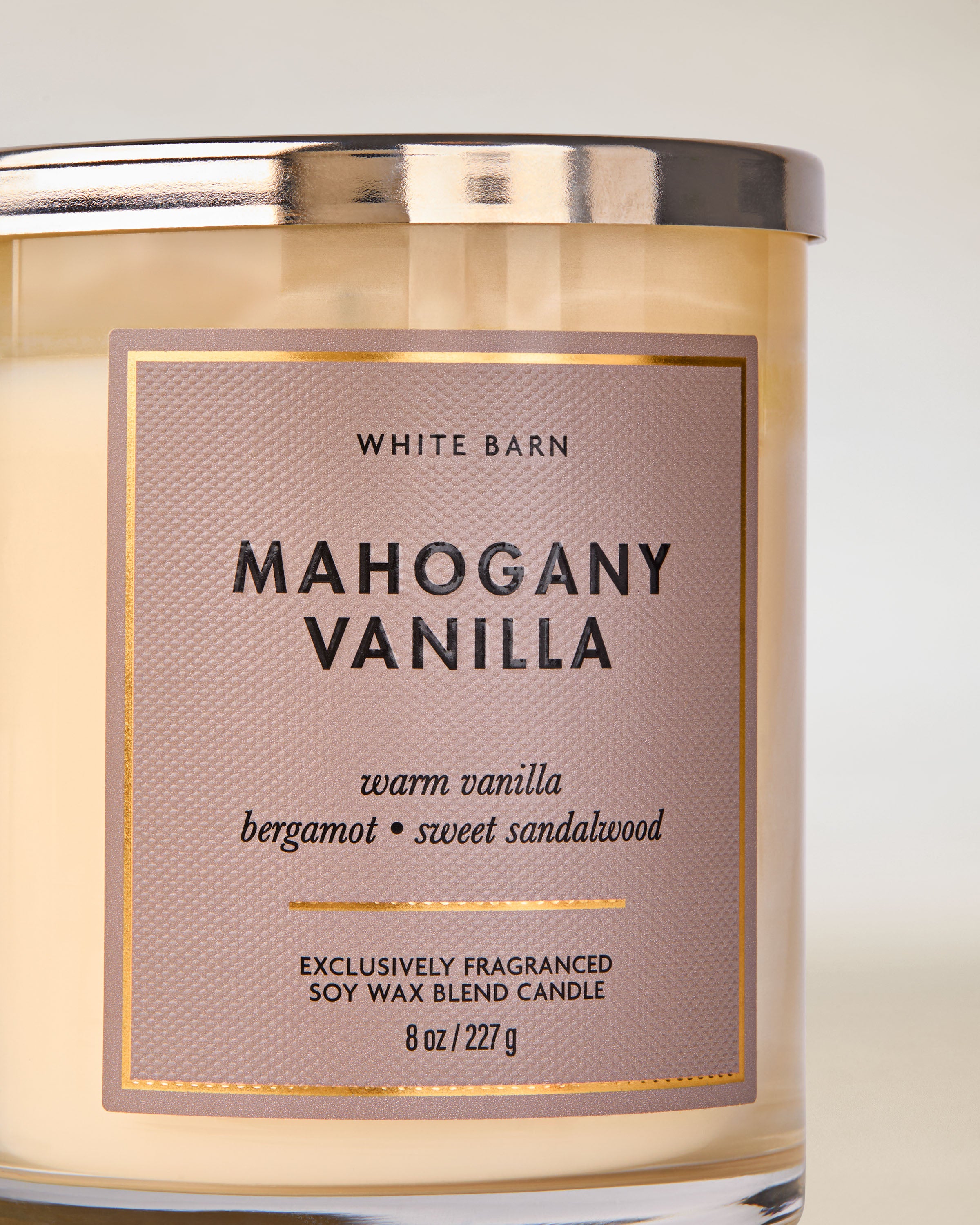 Mahogany Vanilla Single Wick Candle