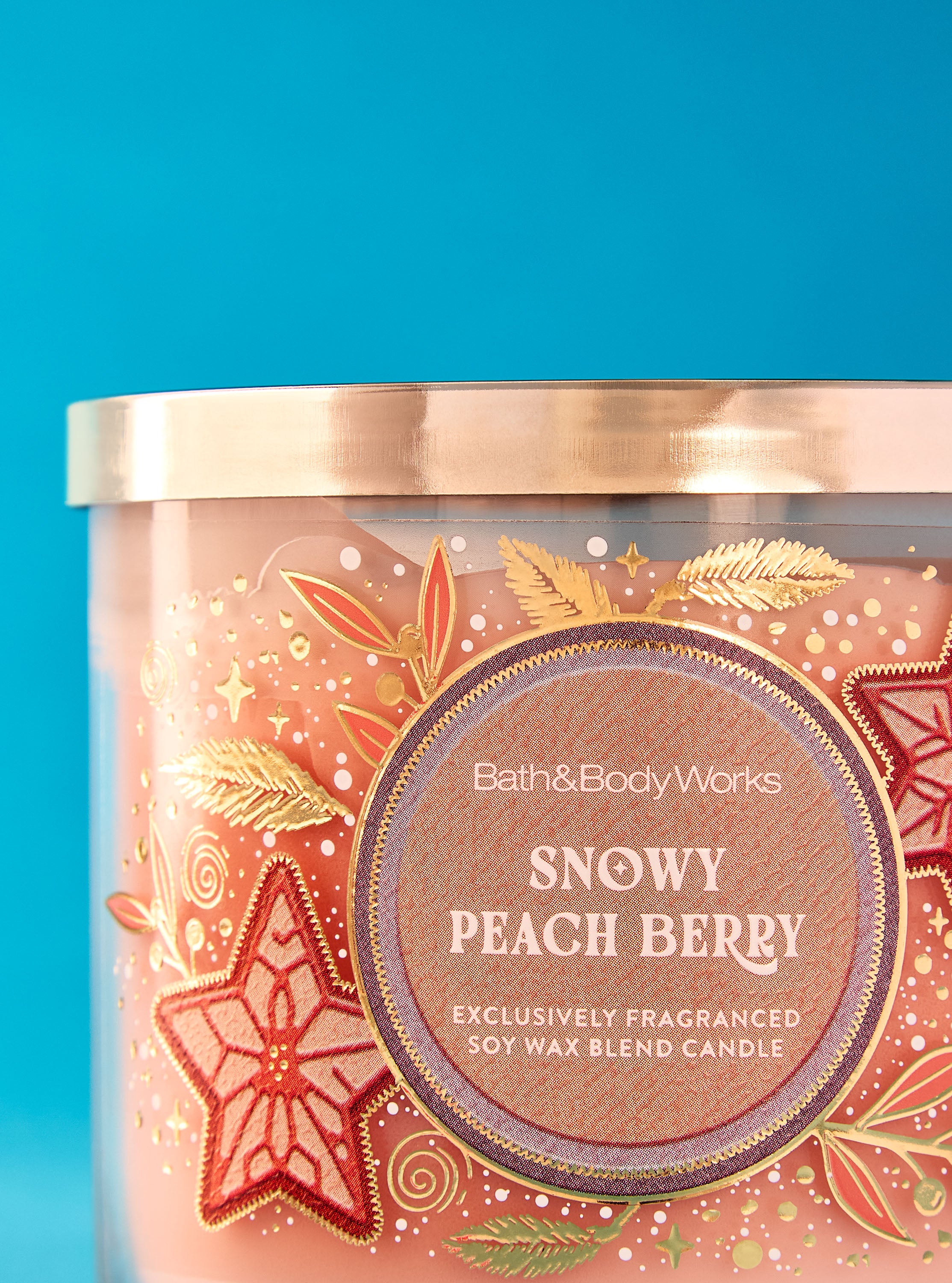 Snowy Peach Berry 3-Wick Candle