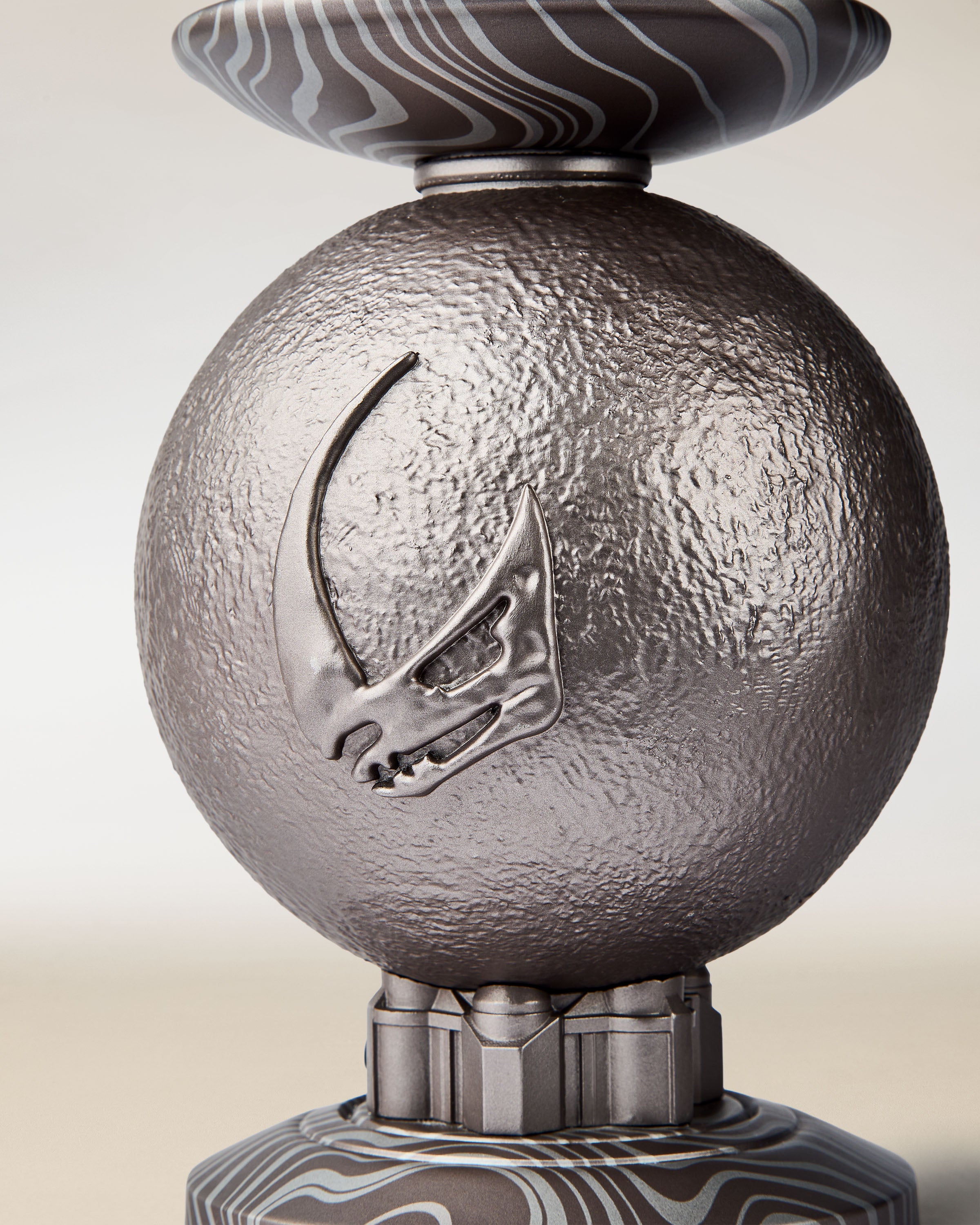 The Mandalorian Light-Up Pedestal 3-Wick Candle Holder