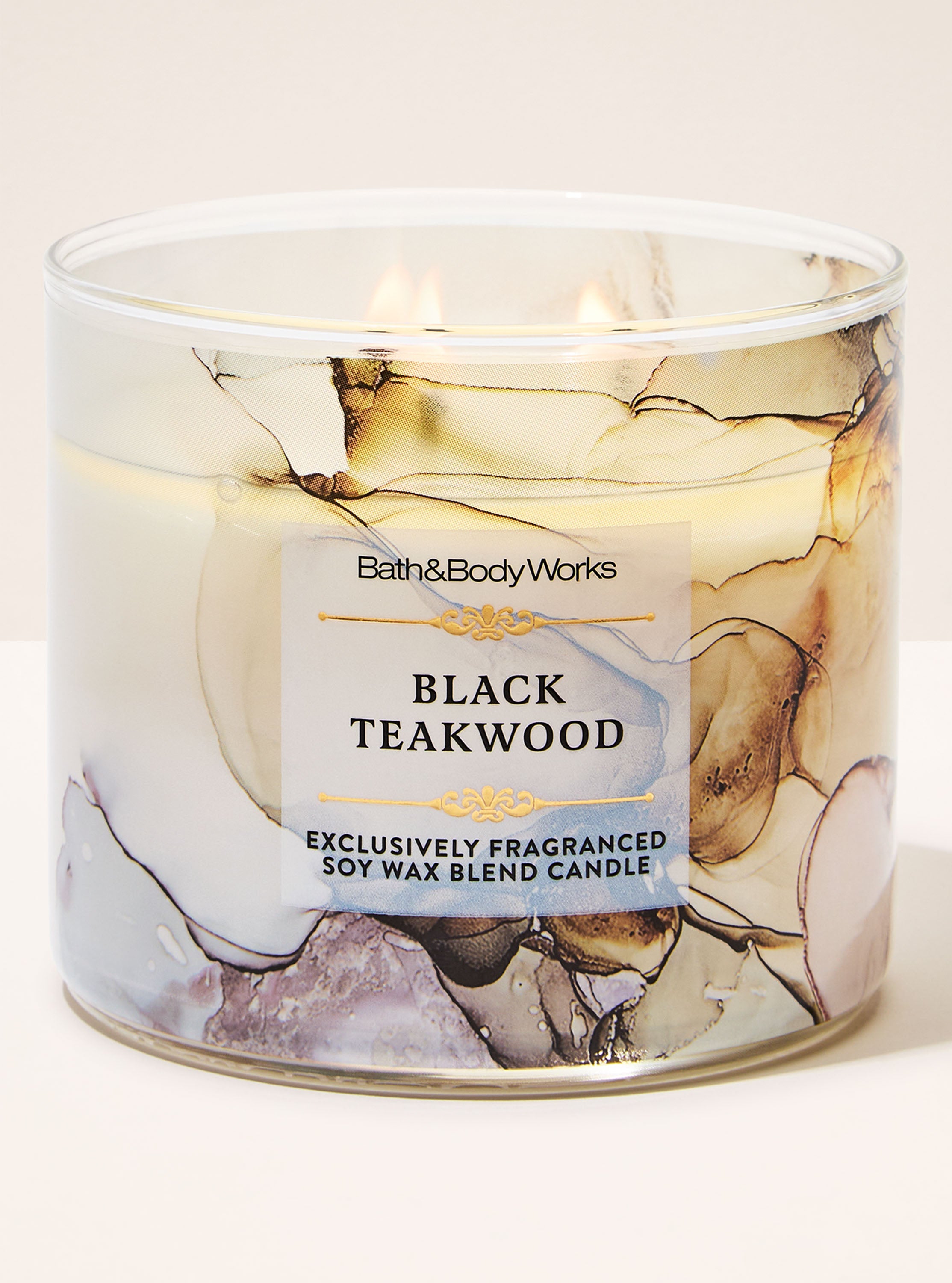 Black Teakwood 3-Wick Candle