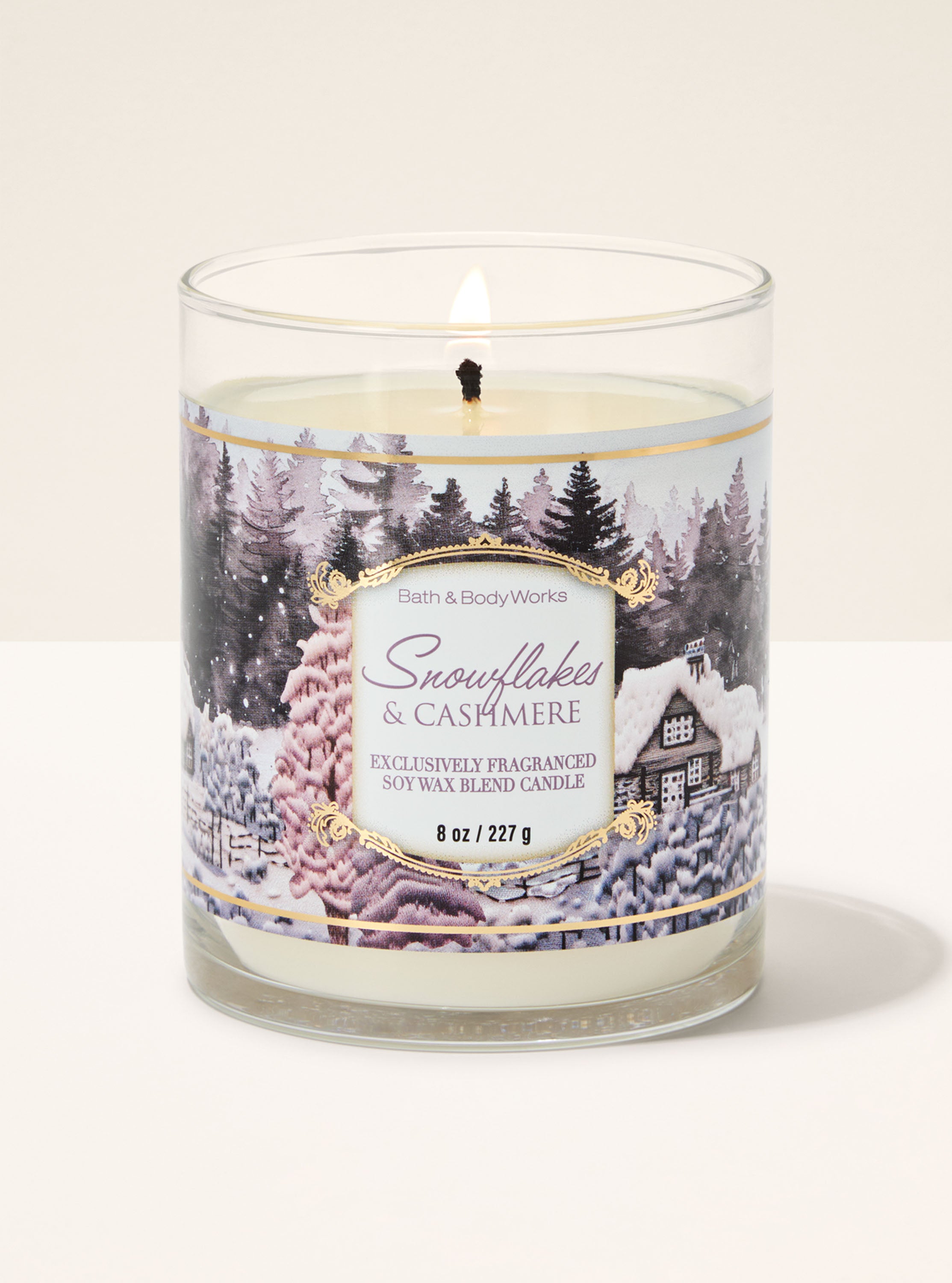 Snowflakes & Cashmere Single Wick Candle
