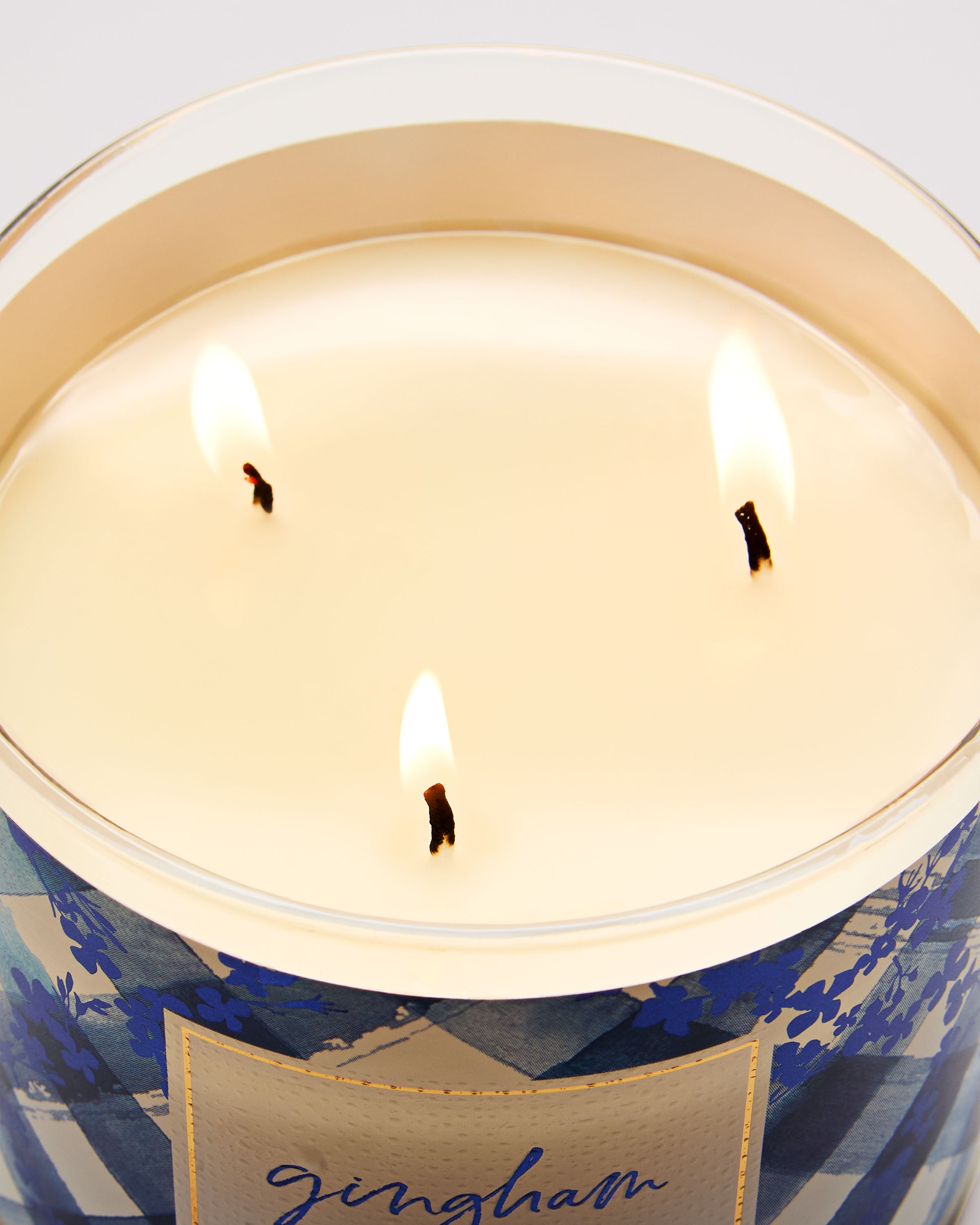 Gingham 3-Wick Candle