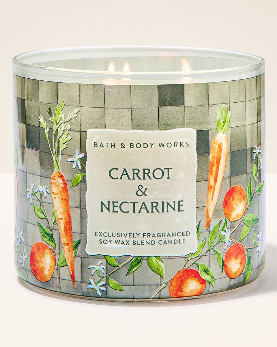 Carrot & Nectarine 3-Wick Candle | Bath & Body Works
