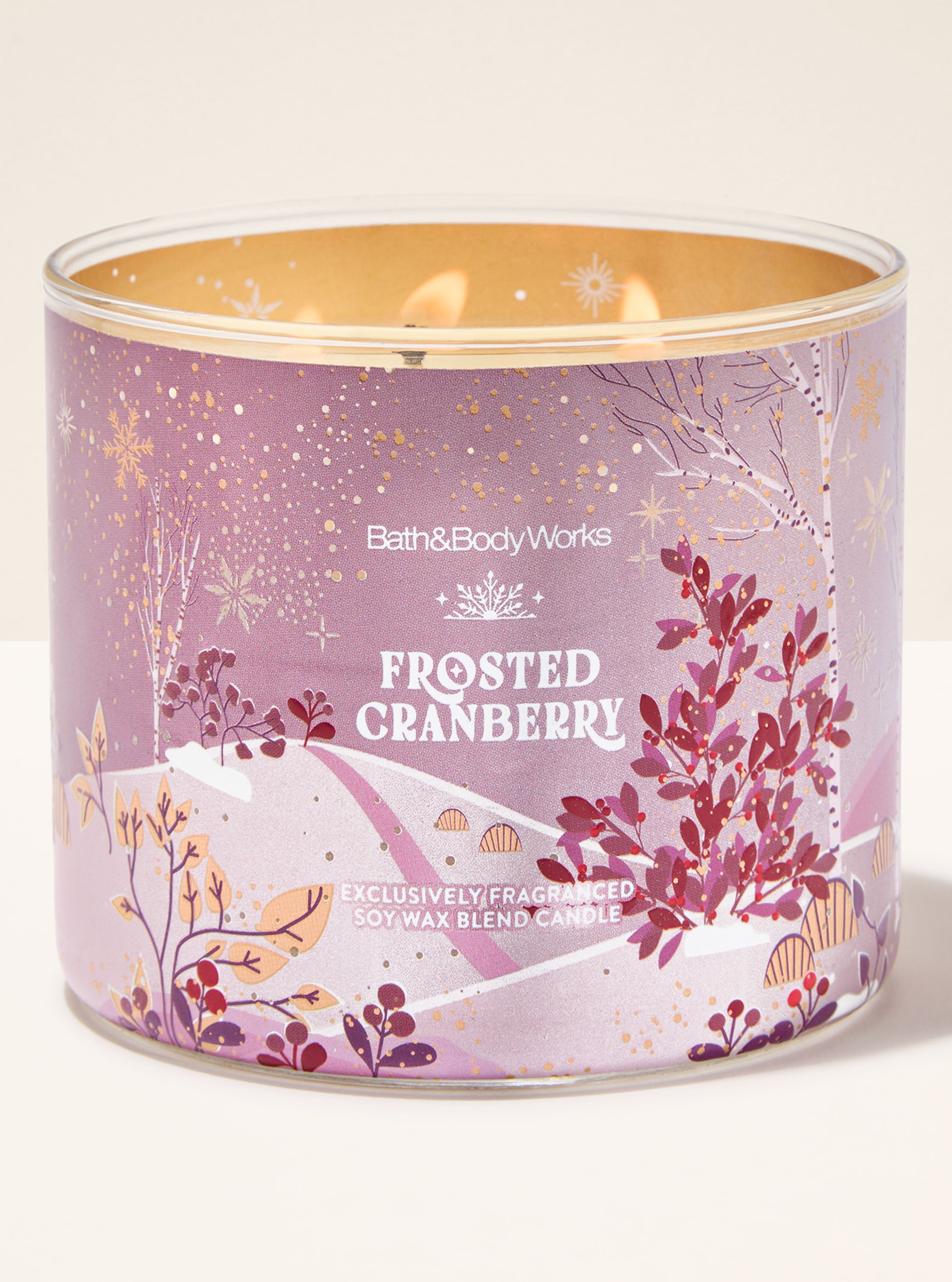 Bath & Body Works Frosted Cranberry 3-Wick Candle | Mission Valley