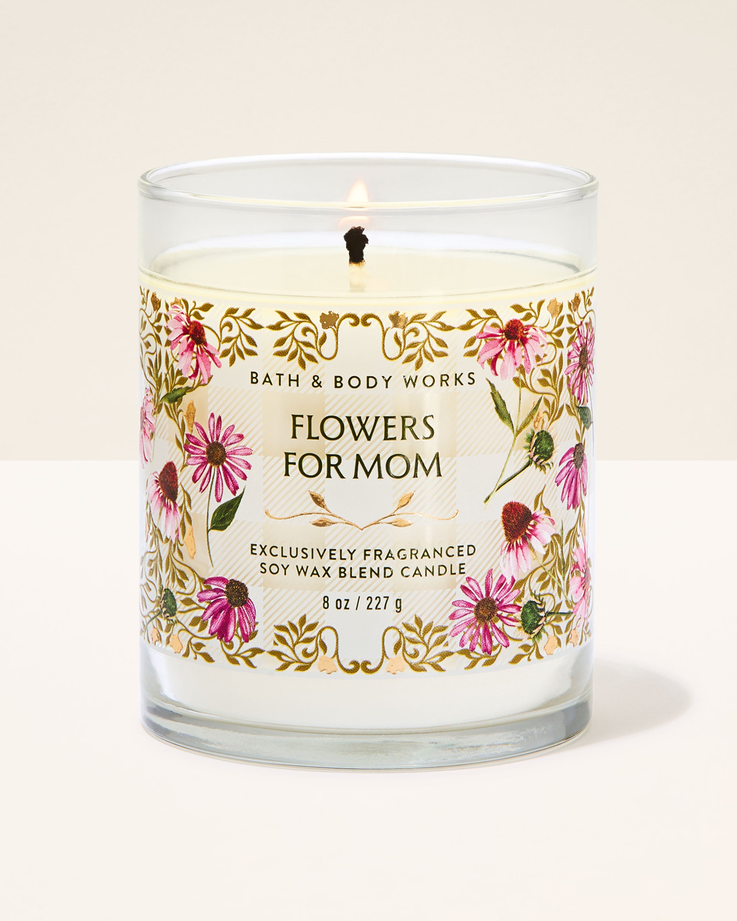 Flowers For Mom Single Wick Candle