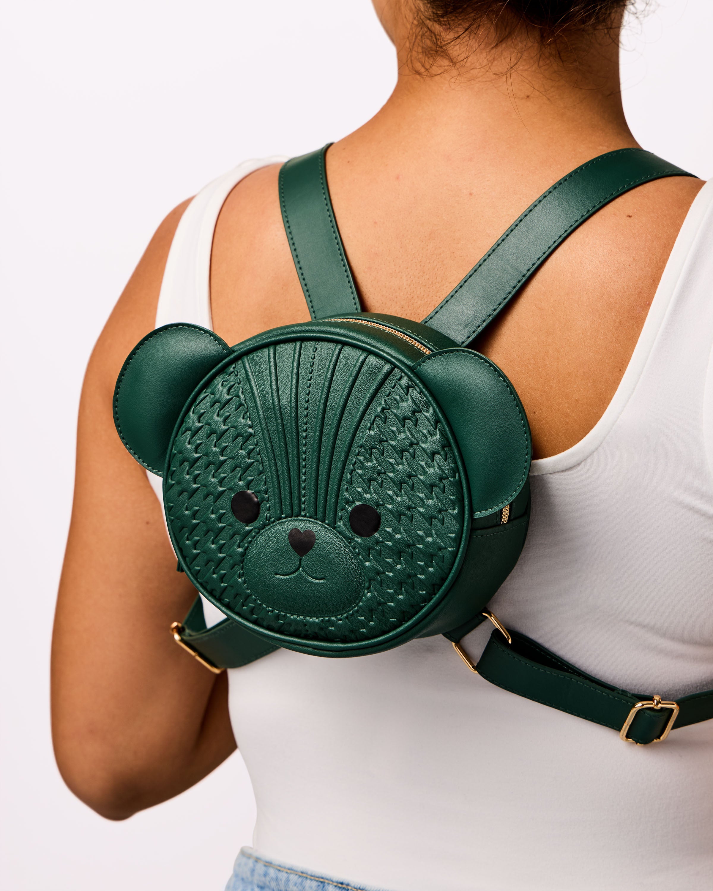 Green Bear Mini Backpack