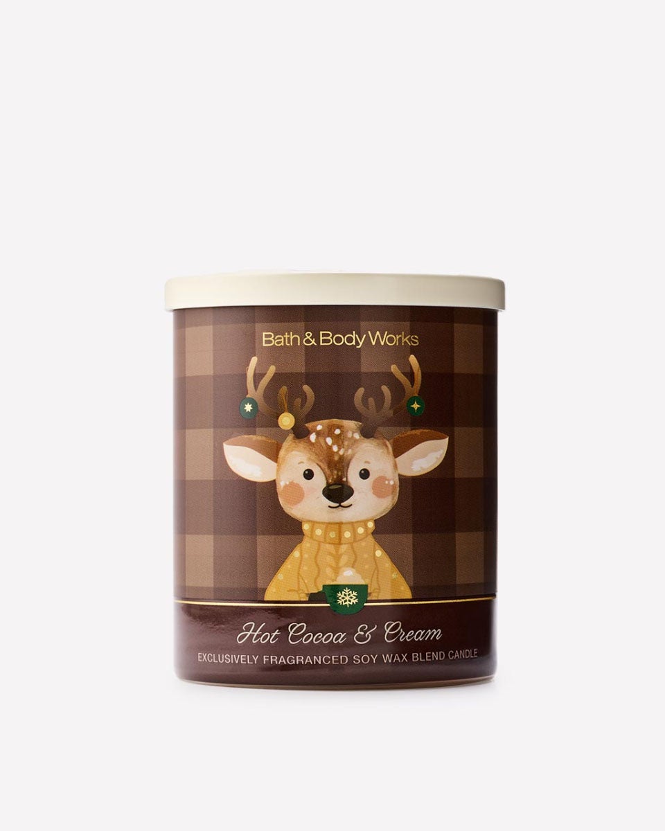 Hot Cocoa & Cream Single Wick Candle | Bath & Body Works