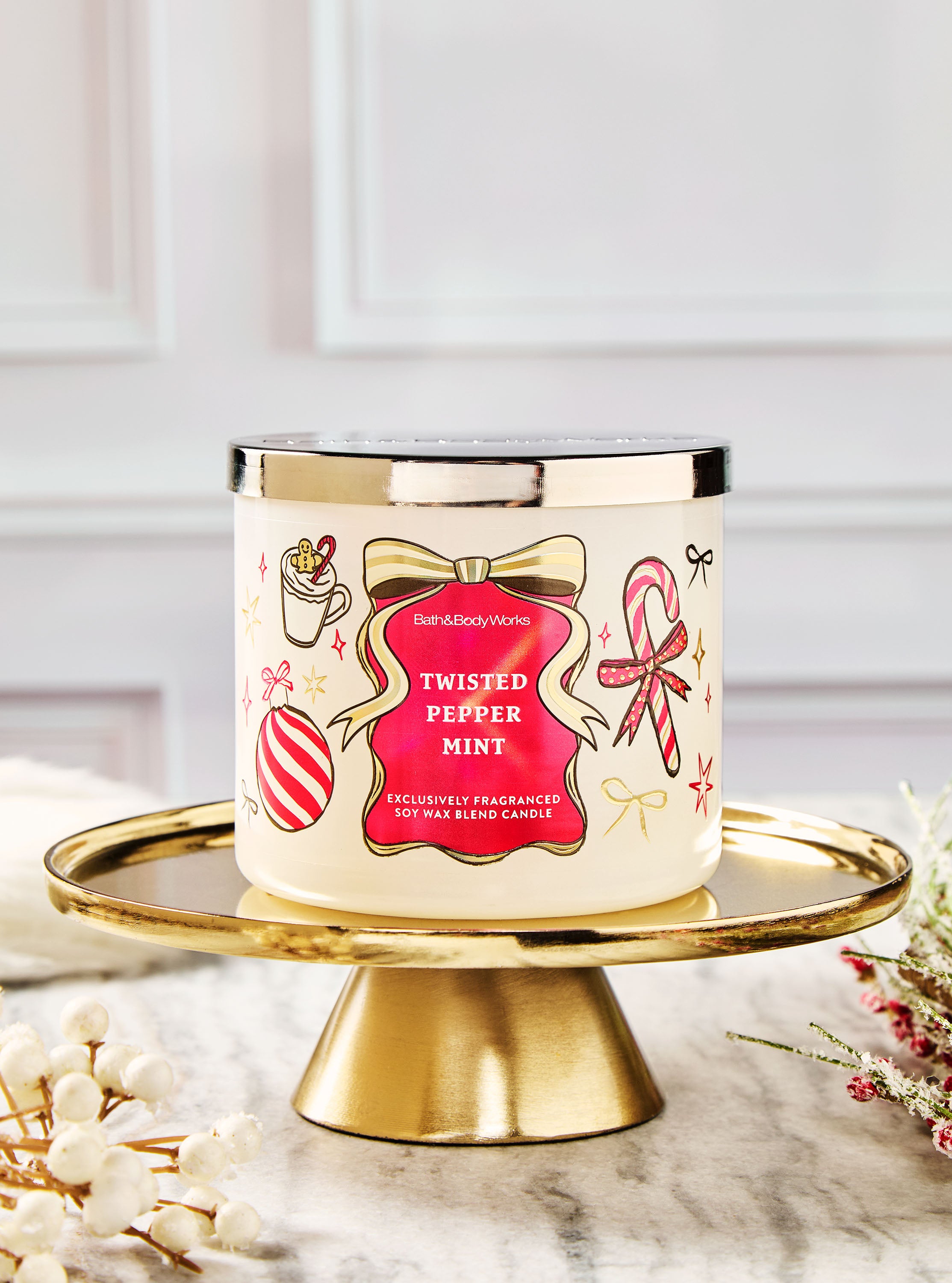 Twisted Peppermint 3-Wick Candle