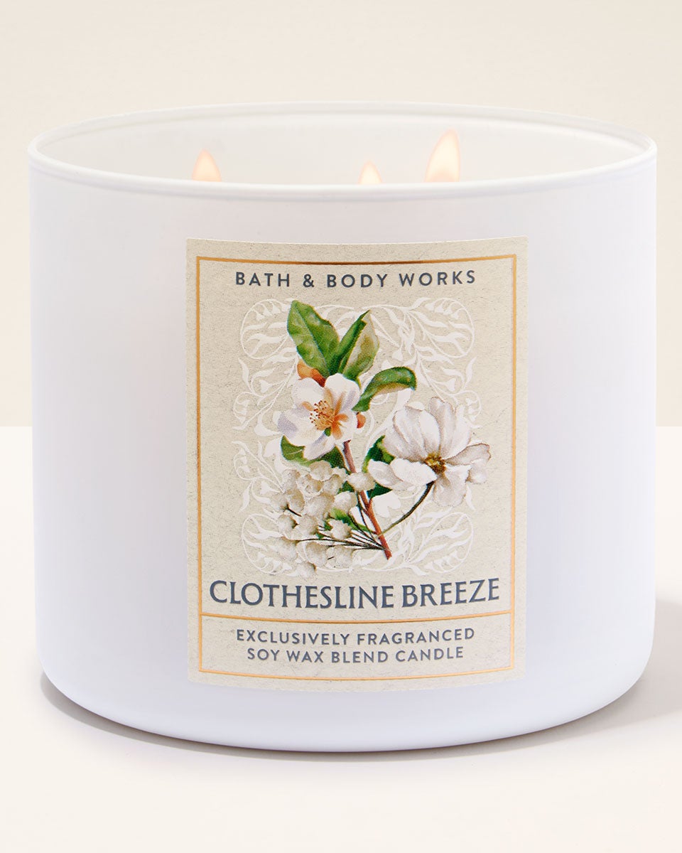 Clothesline Breeze 3-Wick Candle | Bath & Body Works