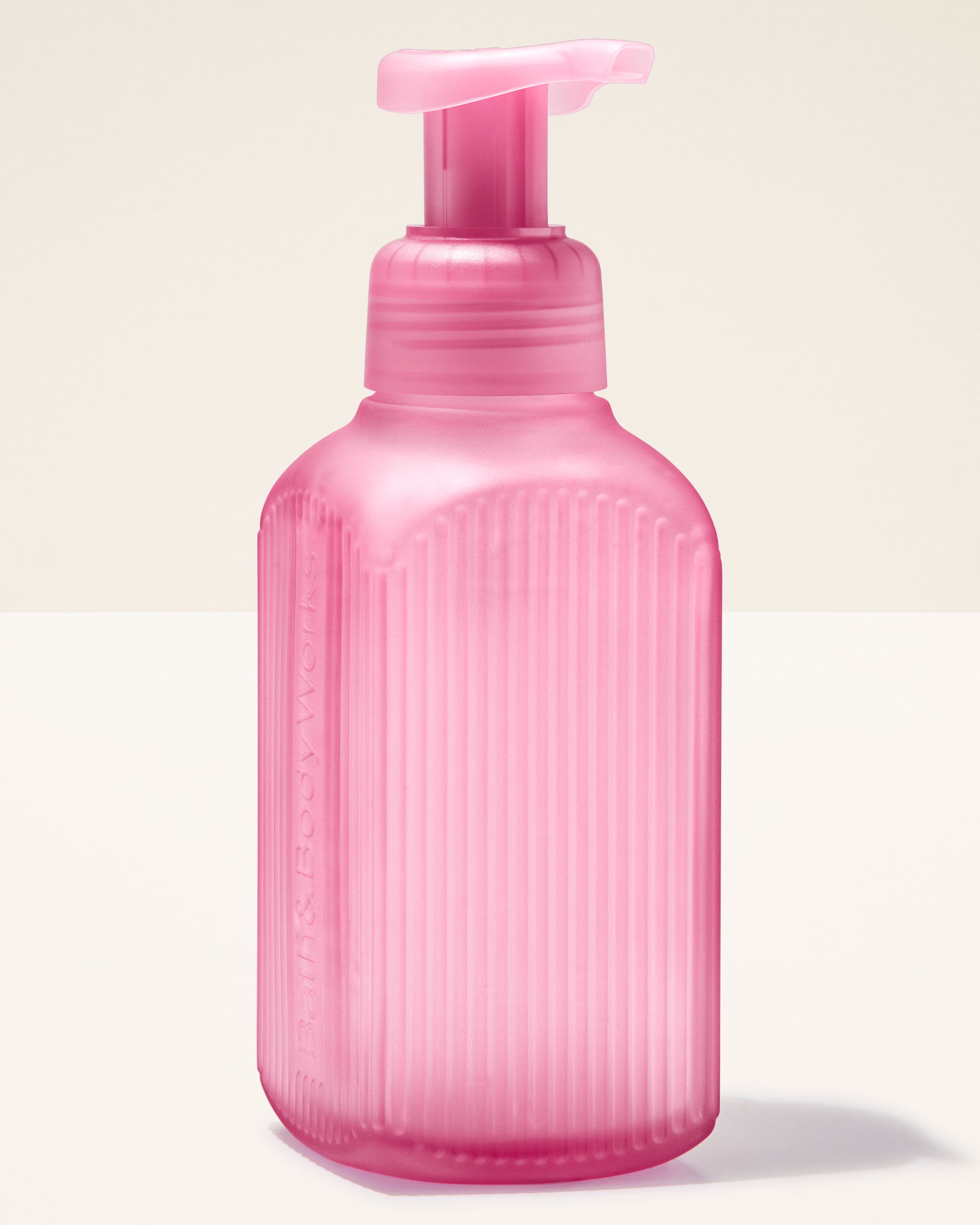 Mauve Ribbed Glass Gentle & Clean Foaming Hand Soap Dispenser