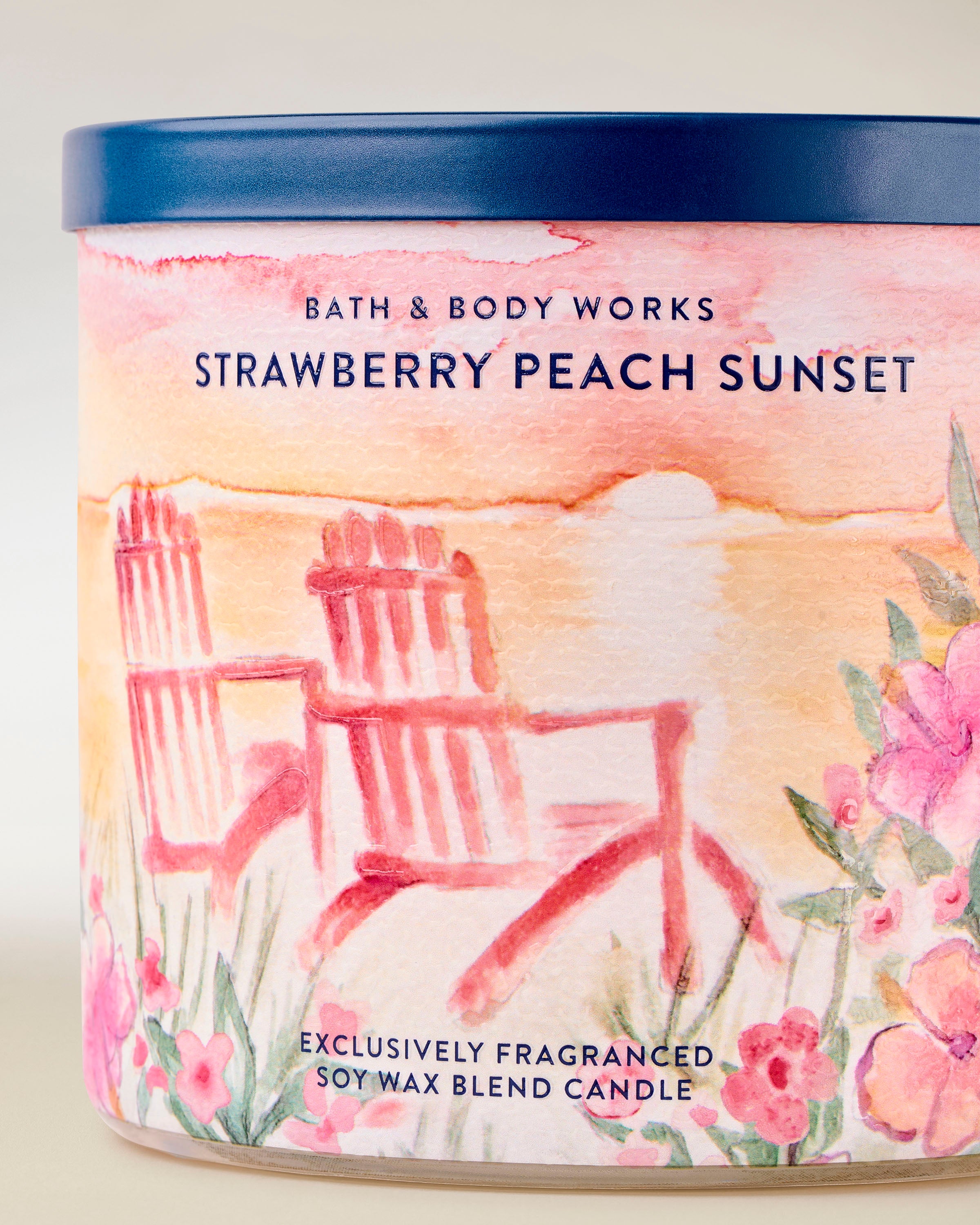 Strawberry Peach Sunset 3-Wick Candle