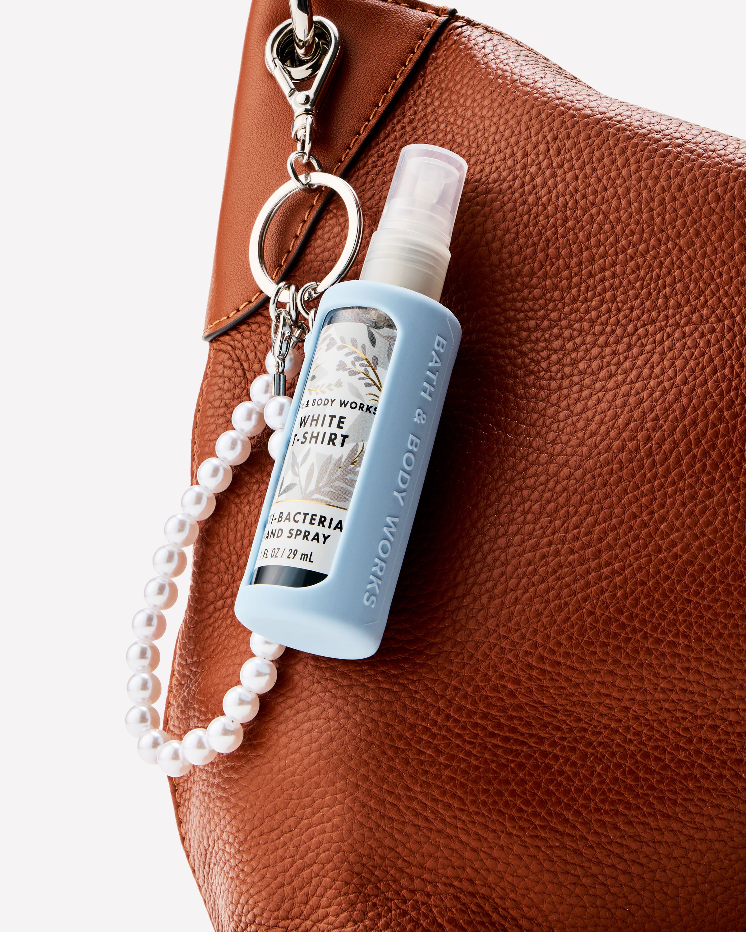 Blue with Pearl Wristlet Hand Sanitizer Spray Holder