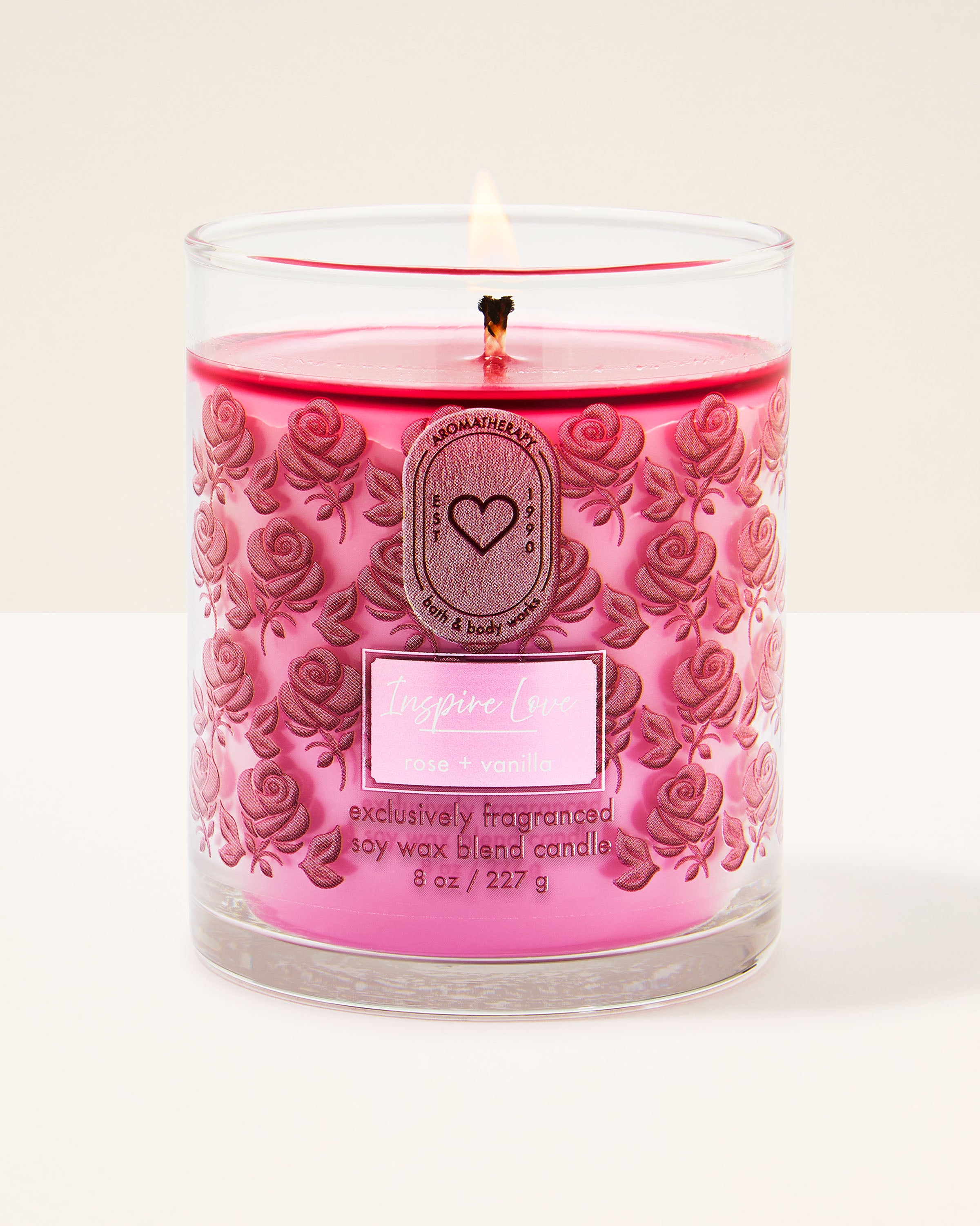 Rose Vanilla Single Wick Candle