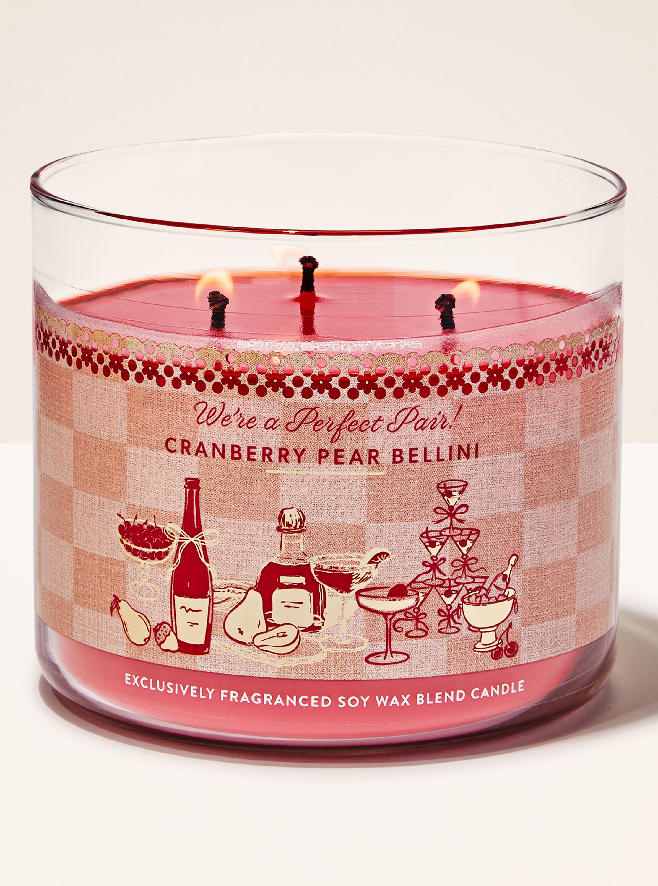 Cranberry Pear Bellini 3-Wick Candle
