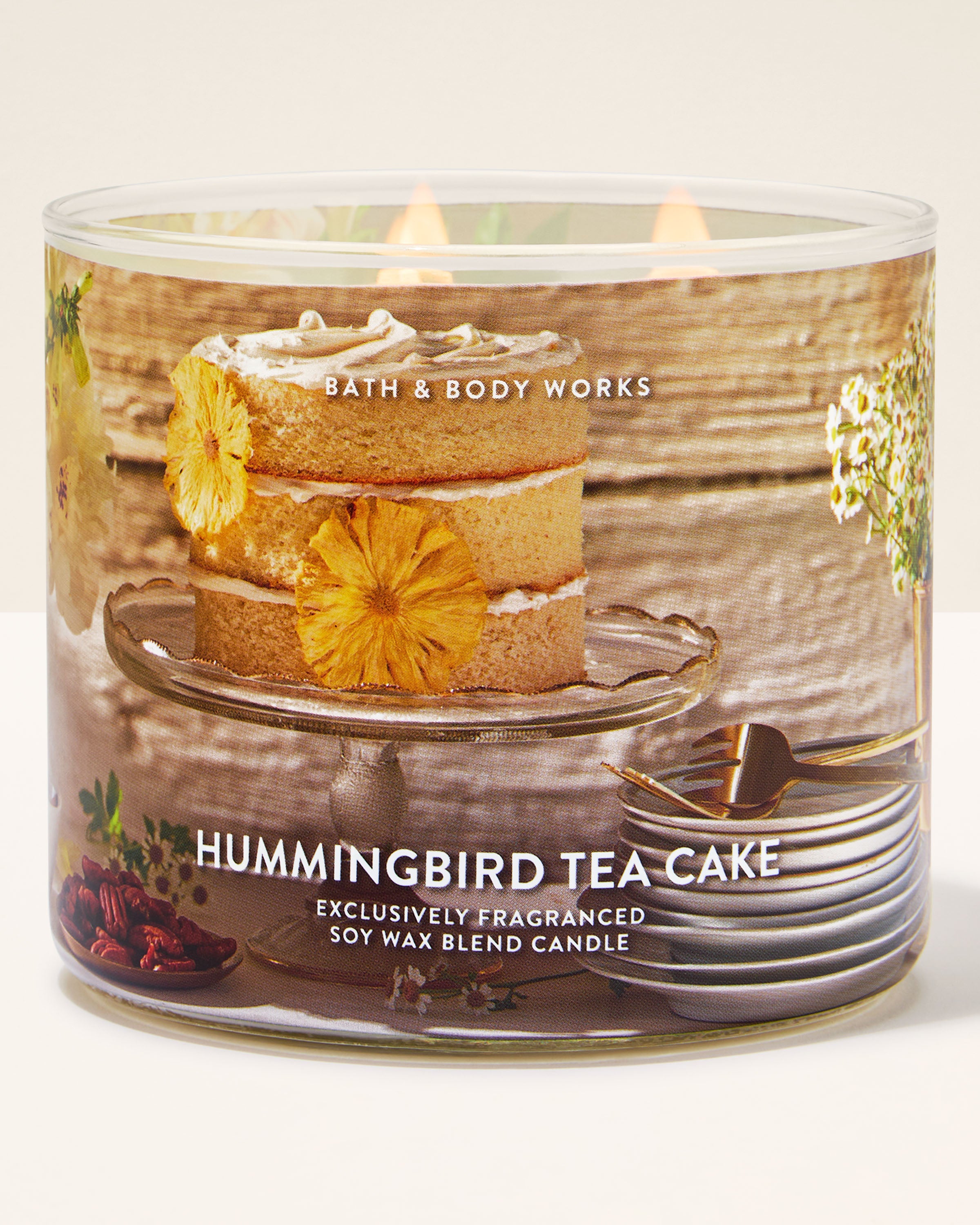 Hummingbird Tea Cake 3-Wick Candle